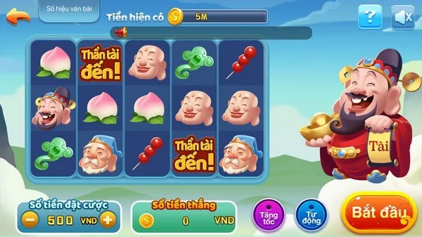 Giao diện trong game Thần Tài Đến CF68