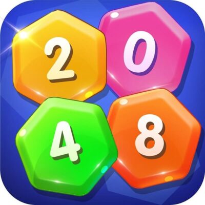 Game 2048 có đồ họa đơn giản, màu sắc tươi sáng