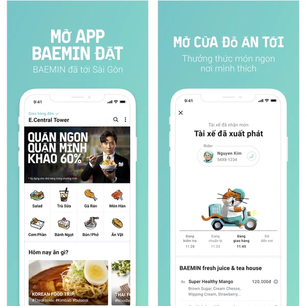 Baemin phát triển tính năng đặt đồ ăn cho người dùng