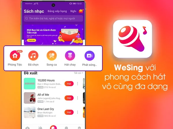 Wesing có phong cách hát đa dạng