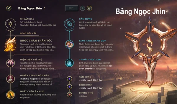 Nắm bảng ngọc Jhin LMHT mới nhất, lên đồ mạnh nhất