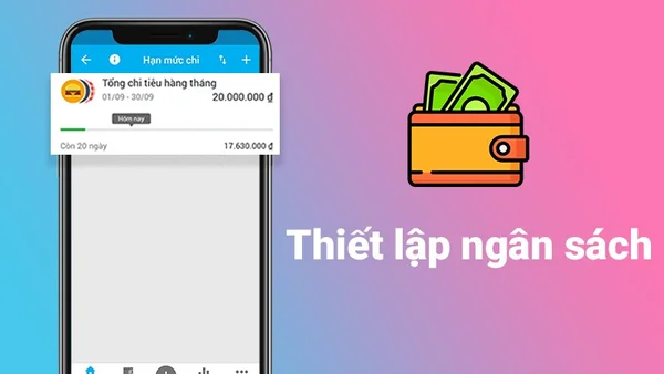 Dễ dàng thiết lập ngân sách chi tiêu ngày, tuần, tháng