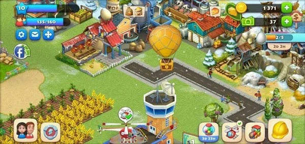 Đồ họa và âm thanh trong game Township khá bắt mắt