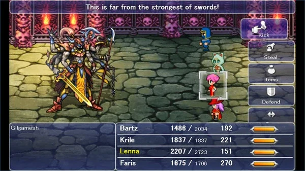 Game Final Fantasy V có hệ thống nhân vật như thế  nào?