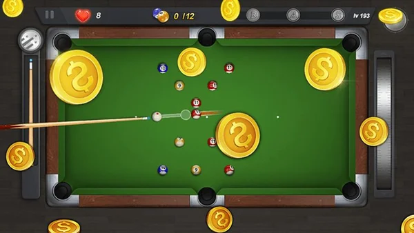 Game 8 Ball Hero kết hợp giữa lối chơi đua xe và bi-a