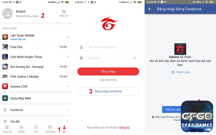 CF68 chia sẻ cực chi tiết cách liên kết garena với facebook cho anh em game thủ