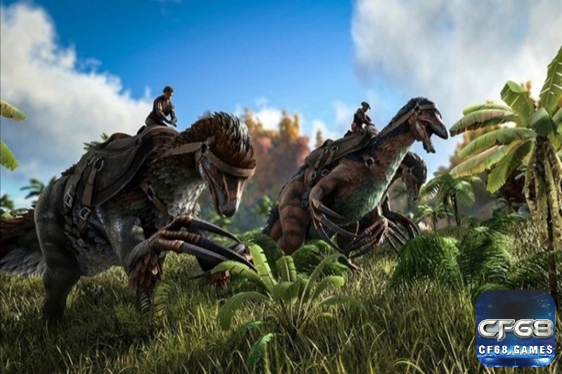 Quá trình cho khủng long ăn diễn ra thuận lợi trong game Ark